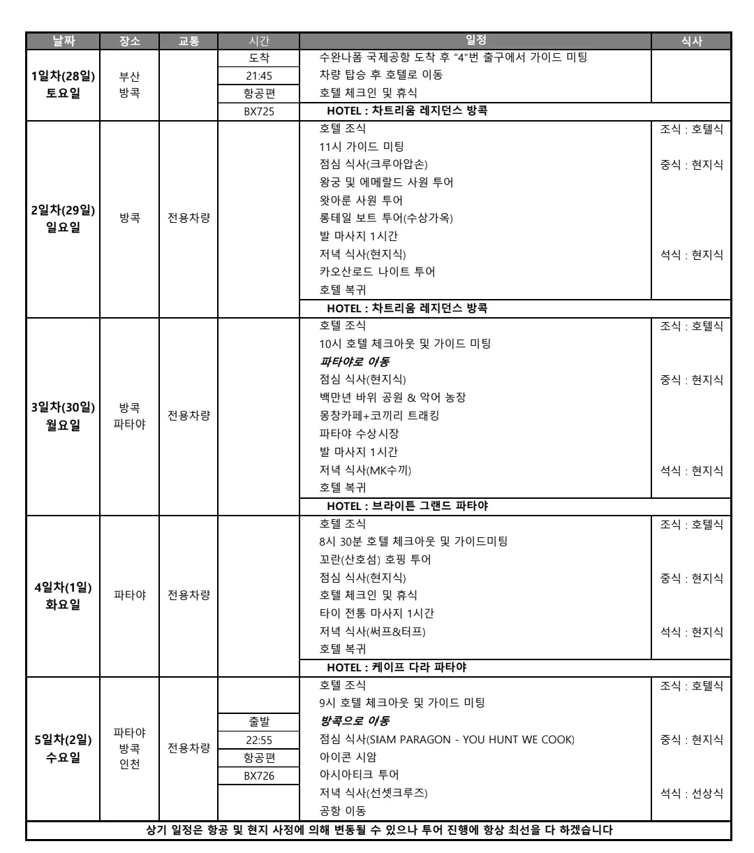 [방콕] 가이드'나비'와 함께한 방콕2일과 파타야2일